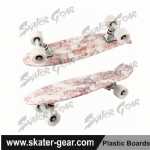 22.5*6 inch Penny style printing skateboard pink flower