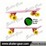 22.5*6 inch Penny style skateboard PINK Glow in Dark!