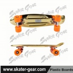 22.5*6 inch Metal Plating Penny style skateboard YELLOW