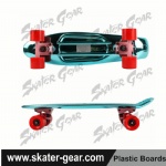 22.5*6 inch Metal Plating Penny style skateboard BLUE