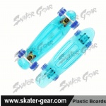 22.5*6 inch transparent Penny style skateboard BLUE