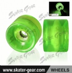 SKATERGEAR 70*51MM Green LED wheels