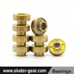 SKATERGEAR Gold Titanium with Zr02 ceramic balls skateboard bearing