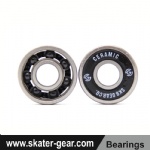 SKATERGEAR Silver skateboard bearings with Si3N4 ceramic balls