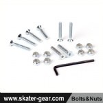 SKATERGEAR Skateboard bolts&nuts 1 1/4 inch Allen Head